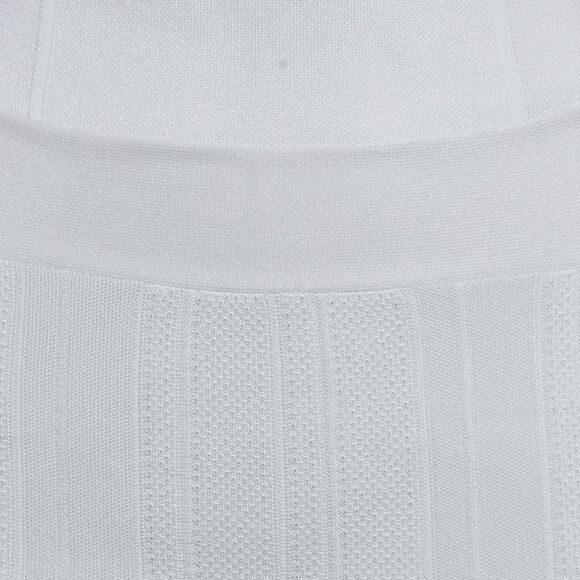 Herve Leger White Jersey Long Sleeve Mini Dress S